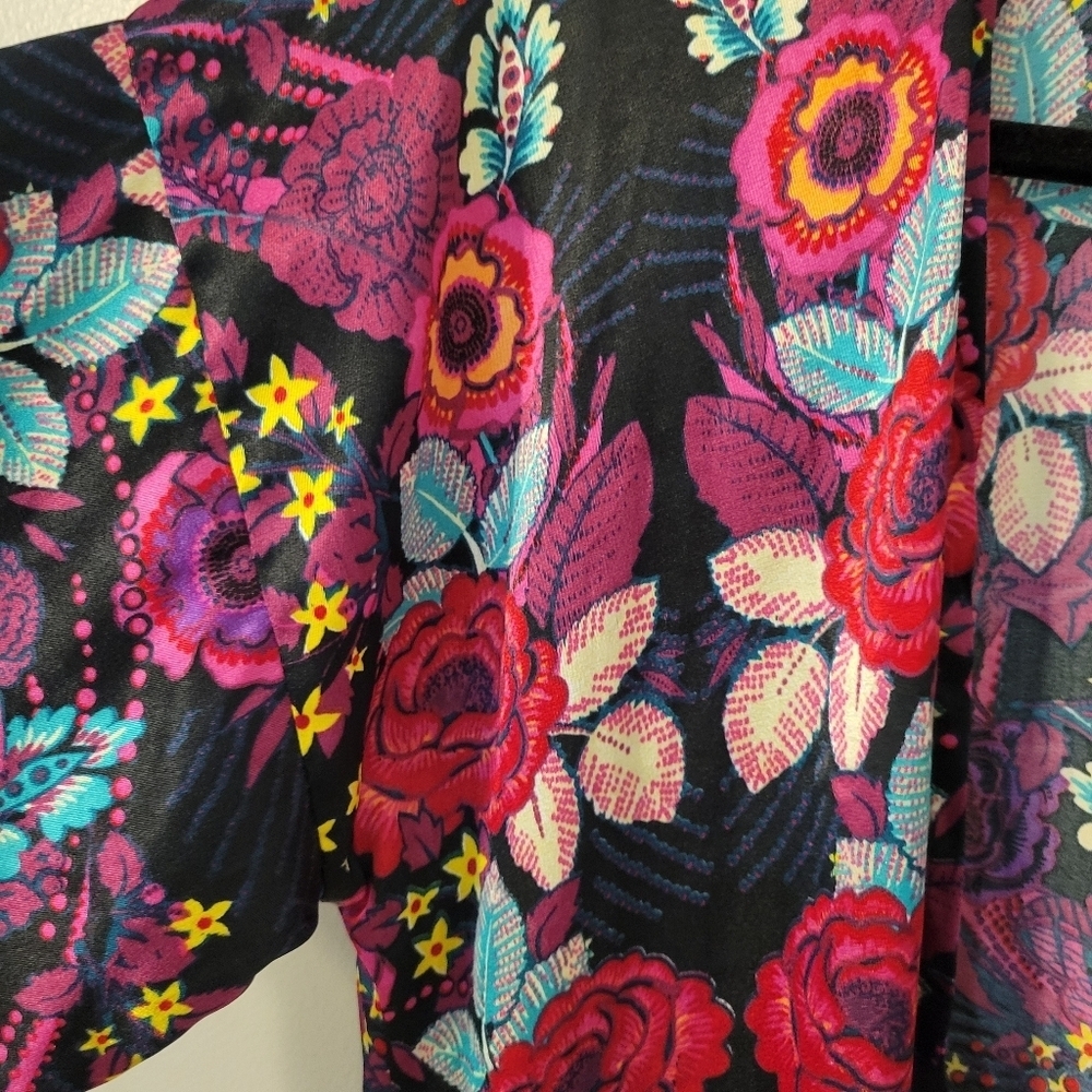 Free Press Women's One Size Floral Kimono Duster Cover Up - Multicolor - Picture 5 of 8